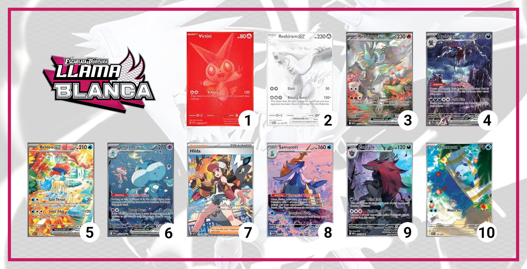 TOP 10 MEJORES CARTAS POKEMON WHITE FLARE